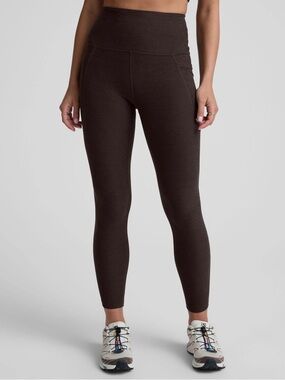 Beyond Yoga Spacedye Out of Pocket High-Rise Leggings Dk Chocolate Heather